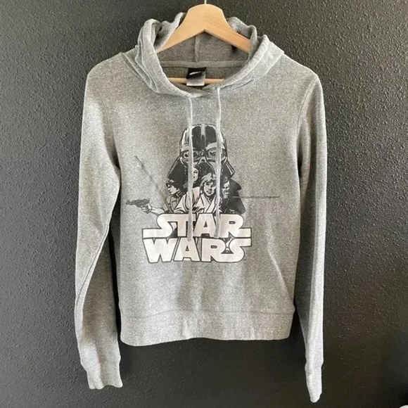 Star Wars Return Of the Jedi Gray Sweatshirt Hoodie Juniors Youth Small (3/5) - Picture 1 of 6